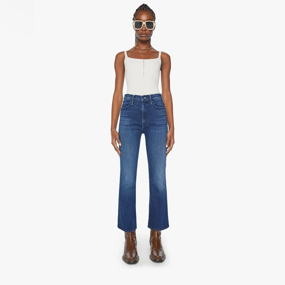 MOTHER The Hustler High-Rise Ankle Jeans - size 28 - in Heirloom wash